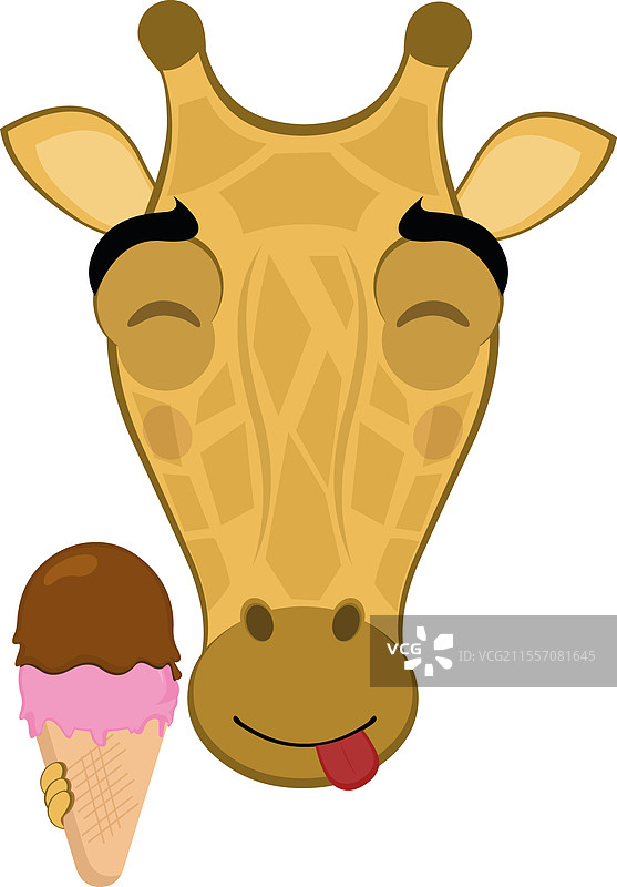 长颈鹿冰淇淋图片素材
