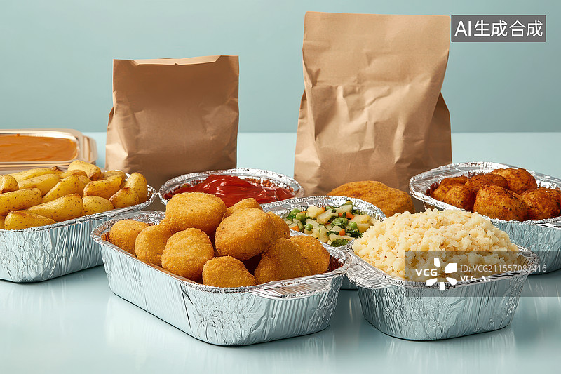 【AI数字艺术】外卖美食的便捷选择图片素材