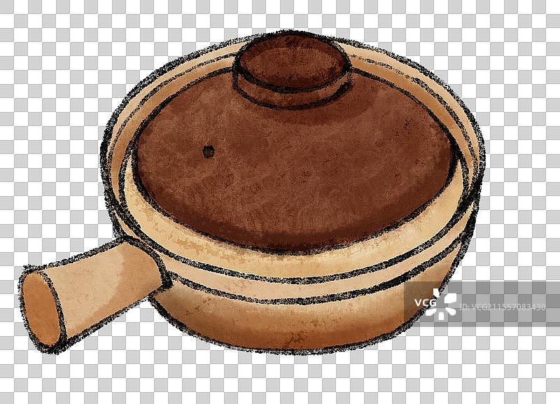 澳门美食国风插画-煲仔饭图片素材