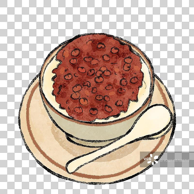 澳门美食国风插画-双皮奶图片素材