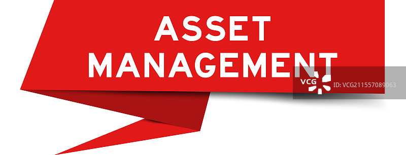 红色演讲横幅，上面写着“资产”图片素材