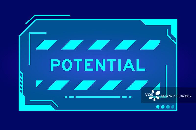 未来感的蓝色HUD横幅图片素材