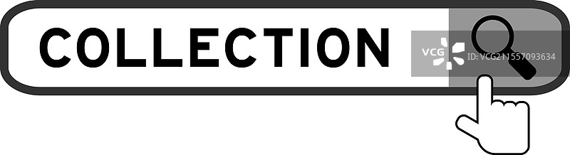 手握搜索横幅的文字集合图片素材