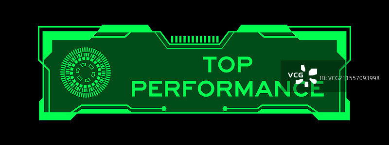 未来感的HUD横幅的绿色颜色图片素材