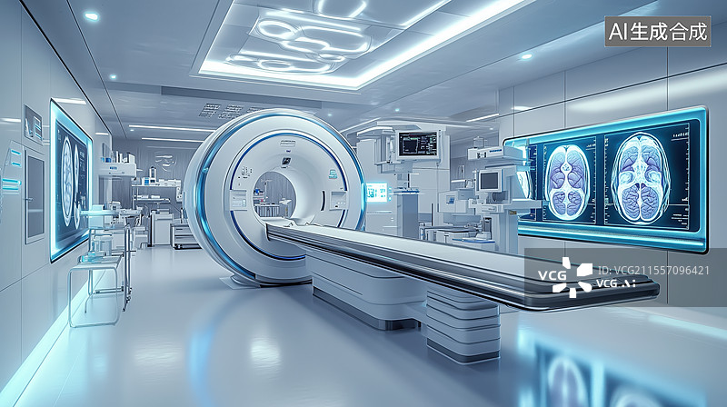 【AI数字艺术】未来医疗科技尖端影像中心图片素材