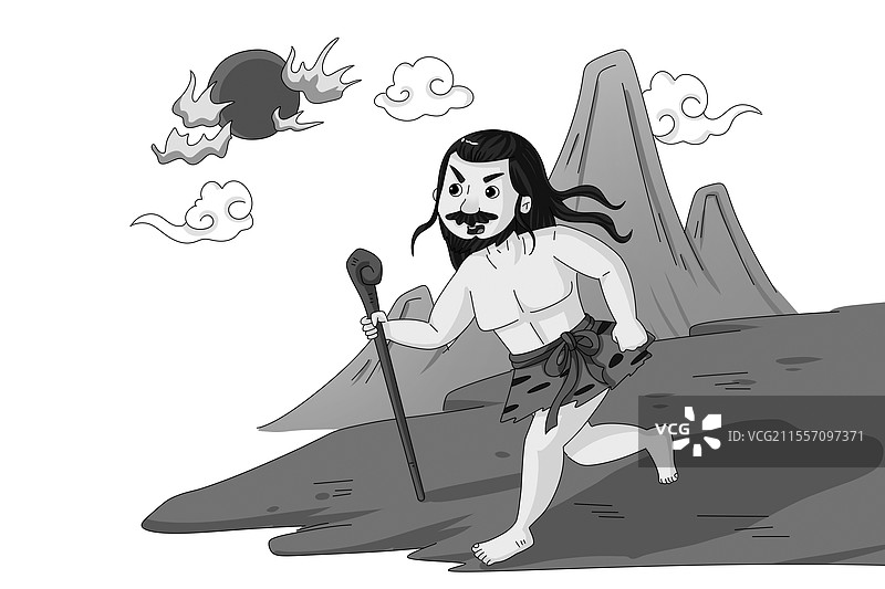 夸父追日图片素材