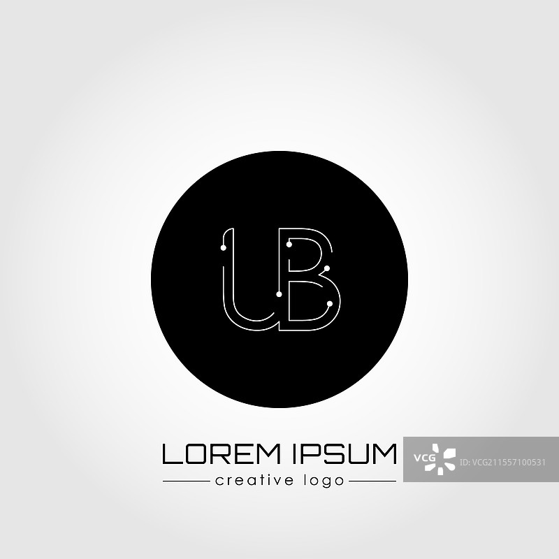 创意logo是字母u和b的设计图片素材