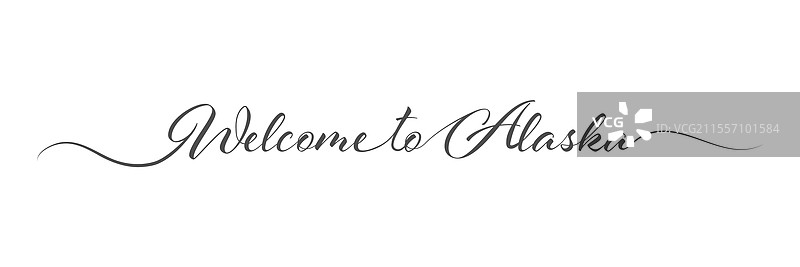 欢迎来到阿拉斯加的标语设计图片素材