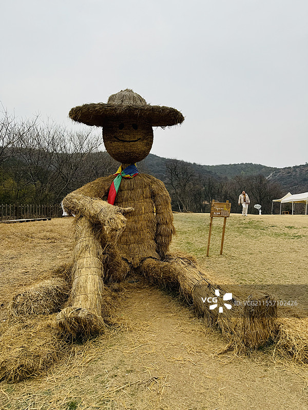 合肥山口凌村露营地稻草人图片素材