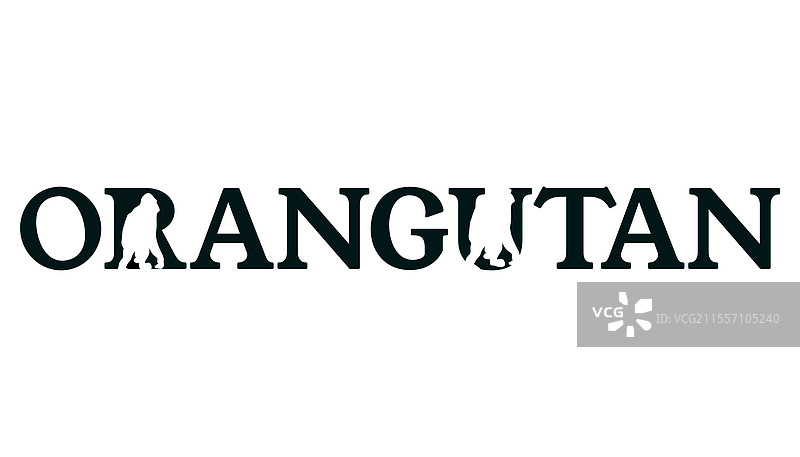 威严的猩猩字母标志设计，雄伟壮观图片素材