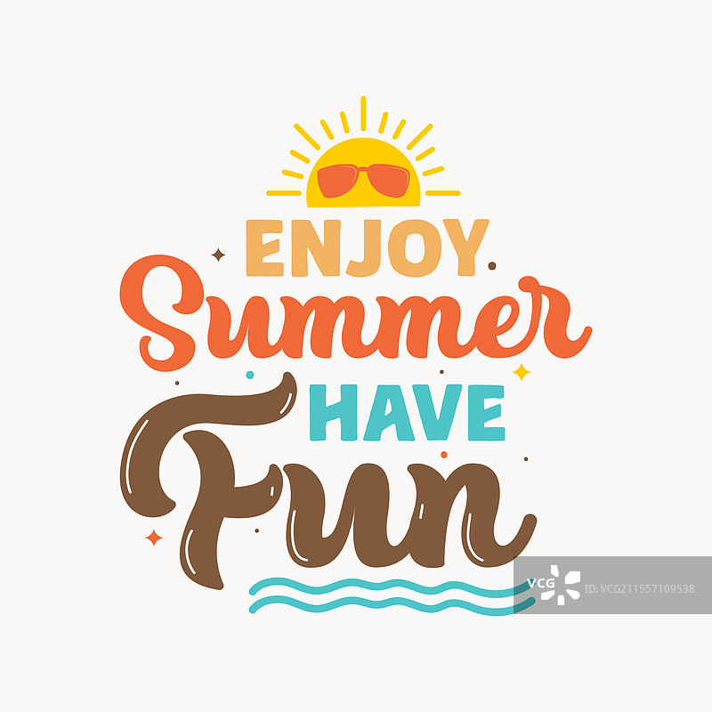 享受夏天，尽情玩乐的名言图片素材