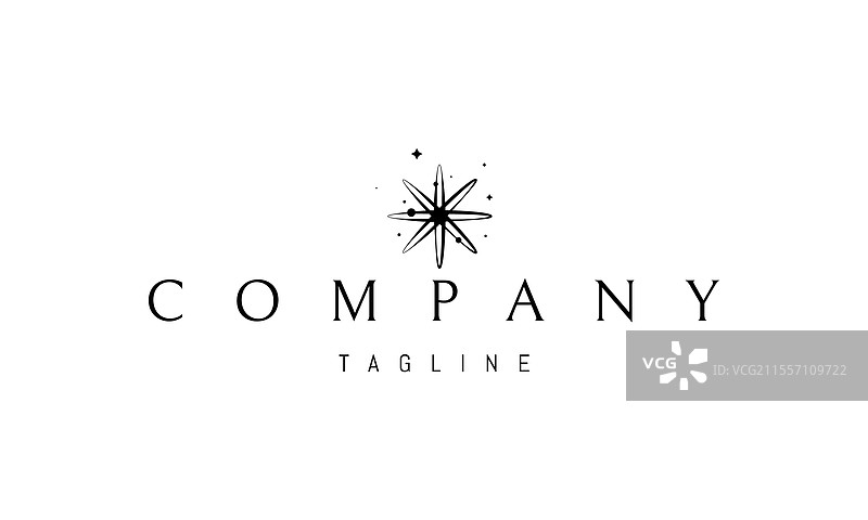 带有原子抽象图像的标志图片素材