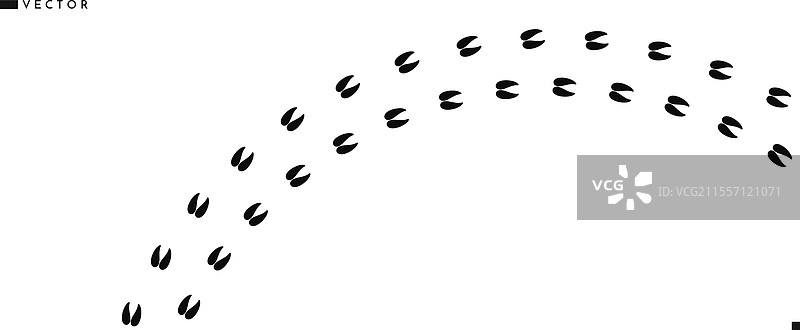 山羊爪印剪影图片素材