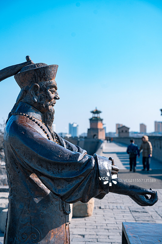 山西平遥古城古城墙城门图片素材