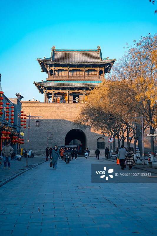 山西平遥古城古城墙城门图片素材