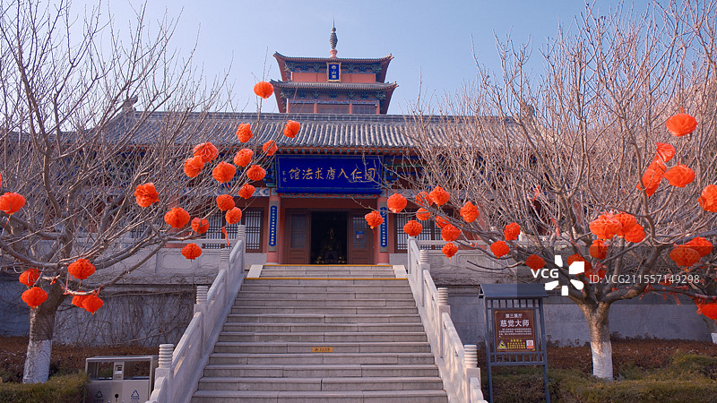 威海石岛赤山景区圆仁入唐求法馆图片素材