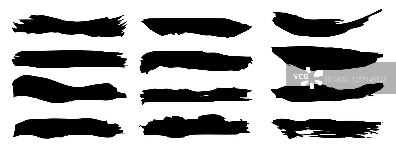 艺术感的粗糙黑色手绘画作品合集图片素材