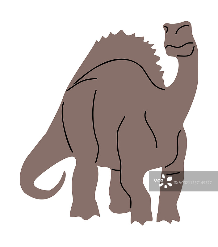 一只恐龙站在白色背景上图片素材