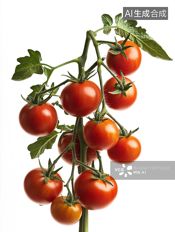 【AI数字艺术】红彤彤的番茄树图片素材