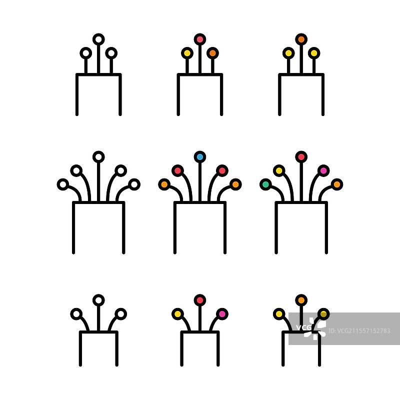 光缆图标技术信息集图片素材