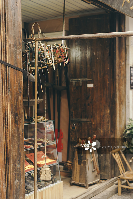 零售的秤砣秤杆图片素材