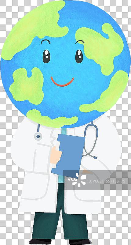 地球医生环保拟人公益形象图片素材
