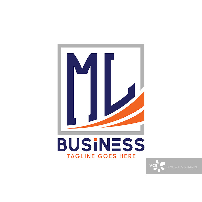 现代字母ML商业标志图片素材