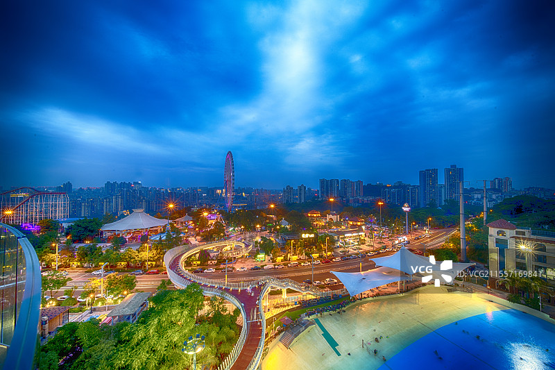 泸州酒城乐园夜景图片素材
