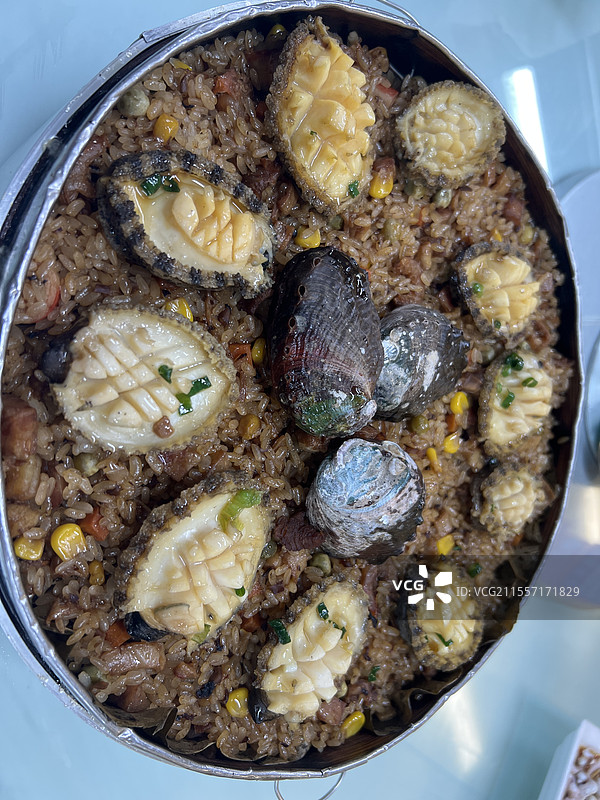 鲍鱼腊肉饭图片素材