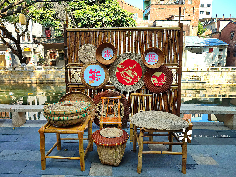 竹制品（竹子家具和工具）图片素材