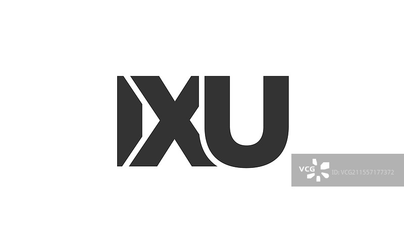 强大而现代的ixu标志设计模板图片素材