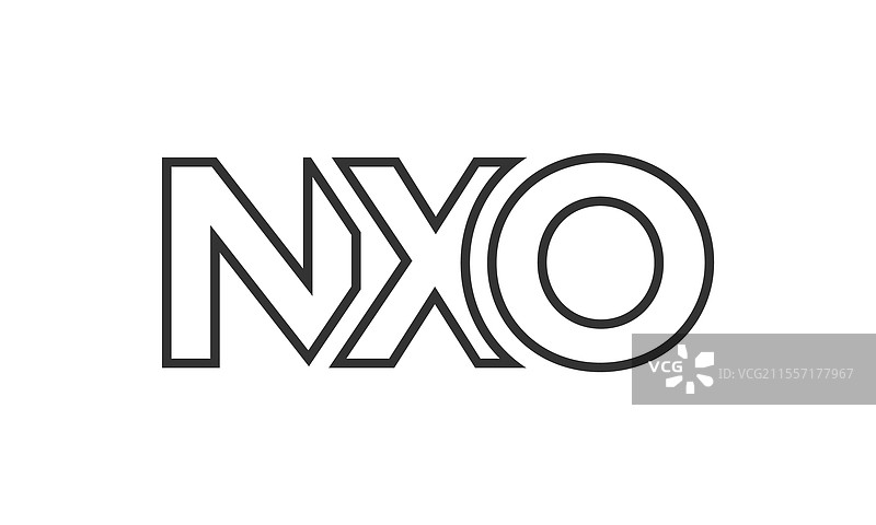 强大而现代的nxo标志设计模板图片素材