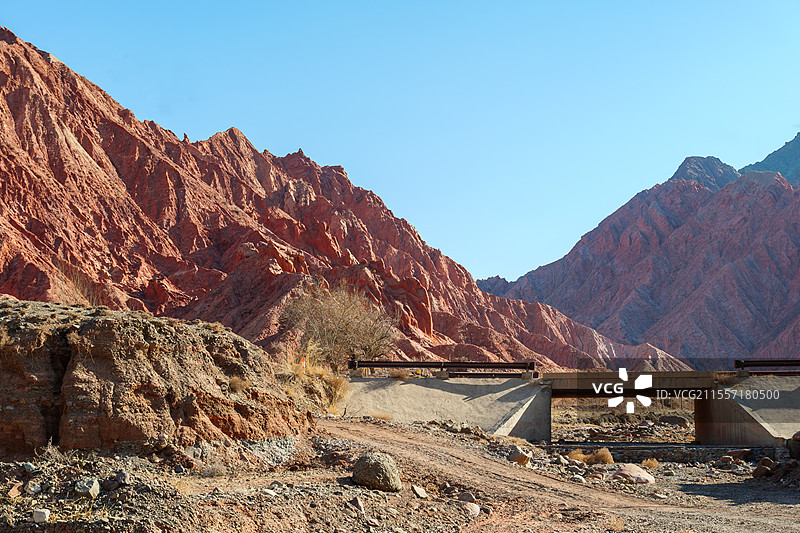克州冰川公园丹霞地貌图片素材