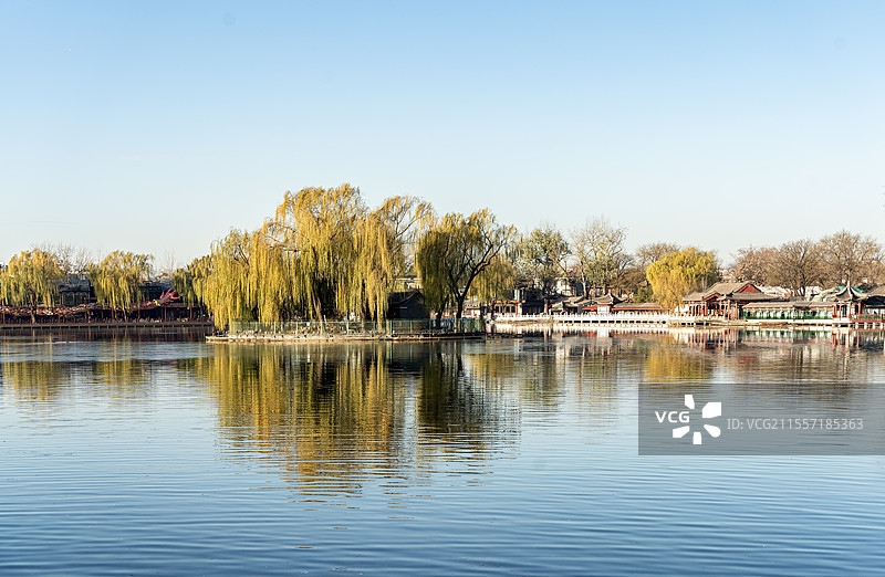 暖阳下的什刹海图片素材