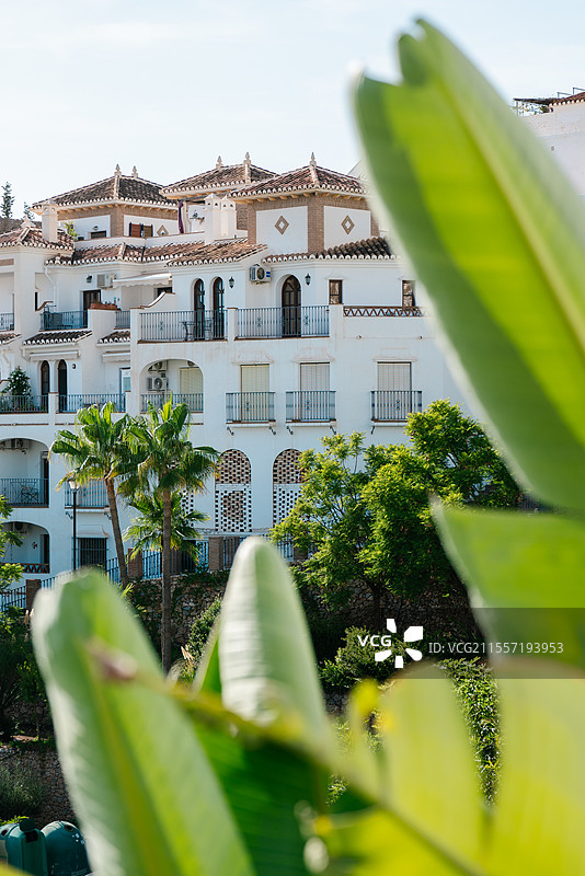 西班牙马拉加白色小镇Frigiliana图片素材