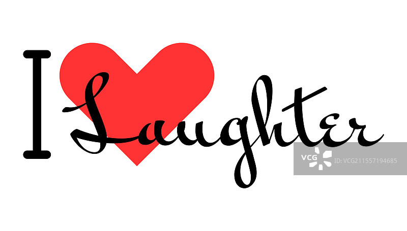 我爱笑声 创意标语 手绘图片素材