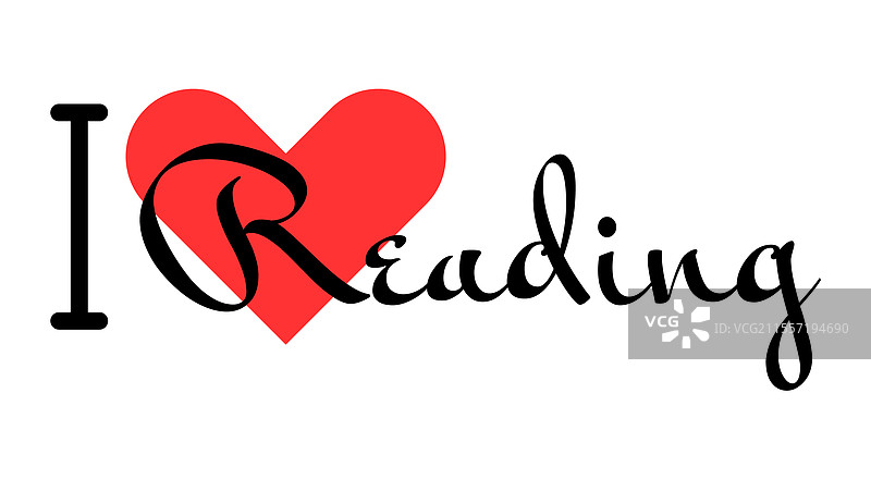 我喜欢阅读创意标语手绘字母图片素材