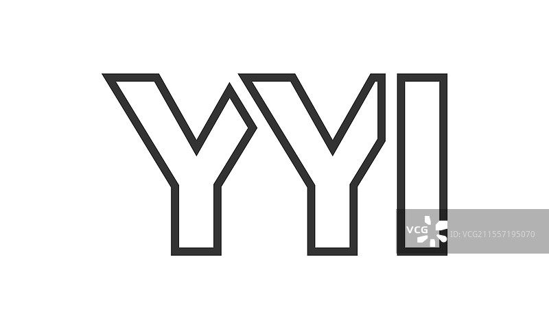强大而现代的YYI标志设计模板图片素材