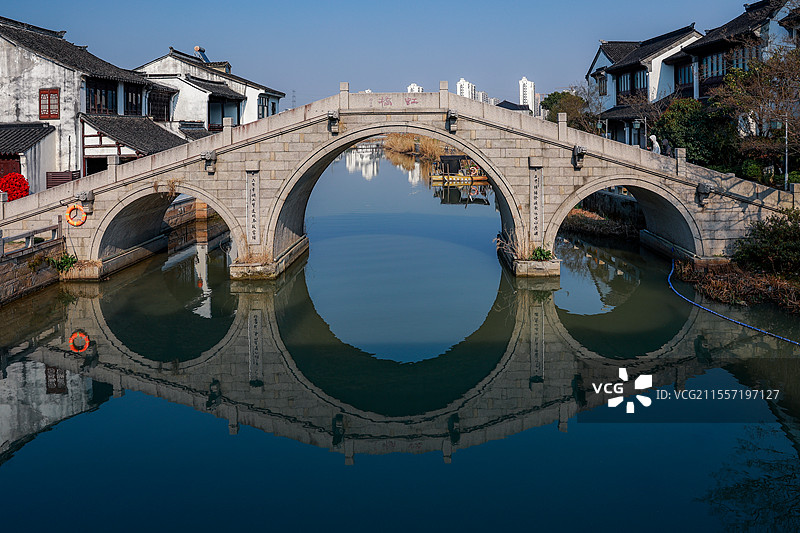 江苏省苏州市昆山市巴城镇风光图片素材