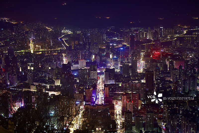 甘肃兰州三台阁夜景图片素材