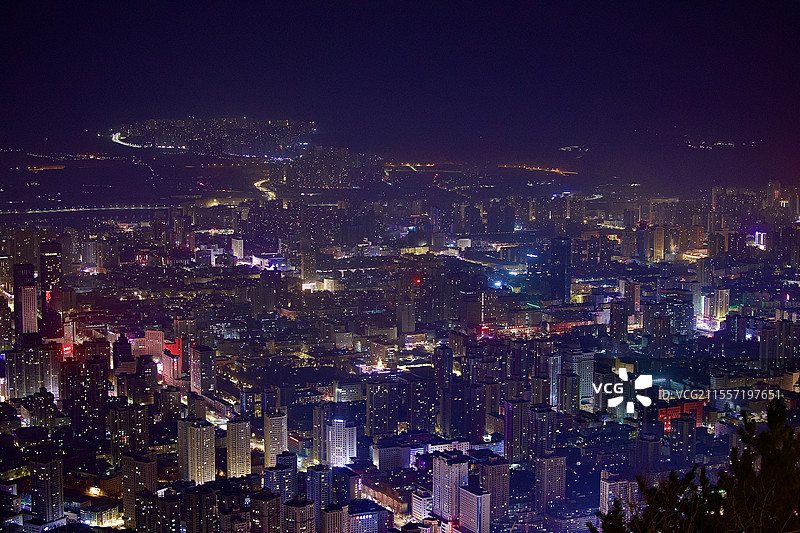 甘肃兰州三台阁夜景图片素材