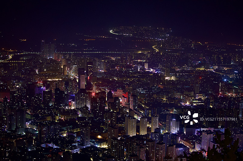 甘肃兰州三台阁夜景图片素材