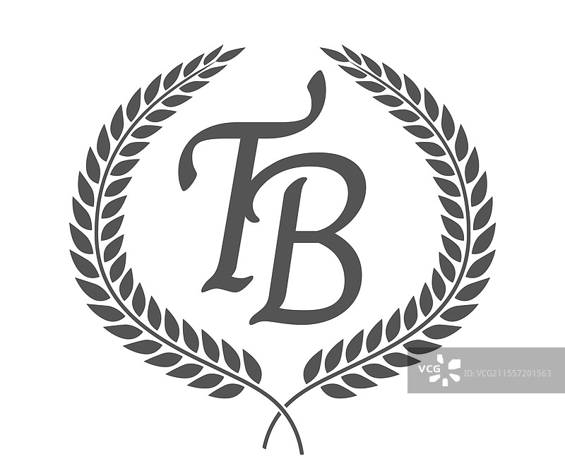 字母t和b的tb字母组合标志设计图片素材