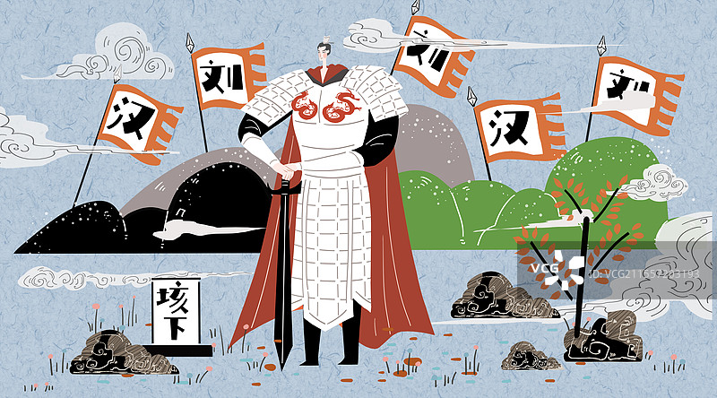 四面楚歌成语典故插画图片素材