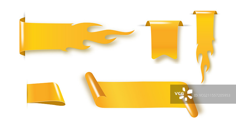 金色缎带标签 金色纺织品标签图片素材