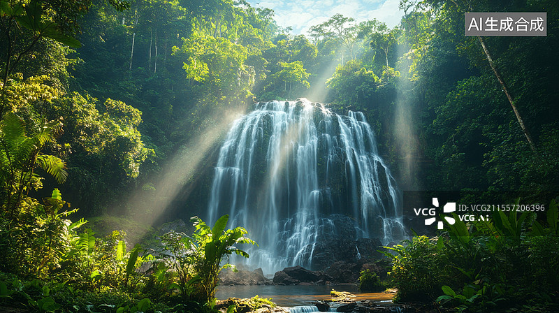 【AI数字艺术】热带雨林图片素材