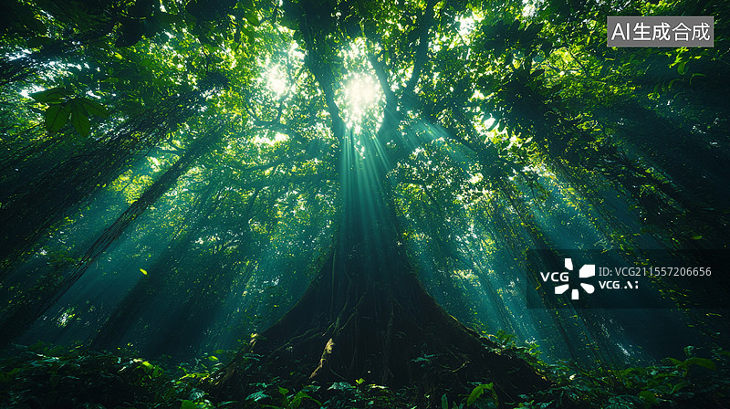 【AI数字艺术】热带雨林图片素材