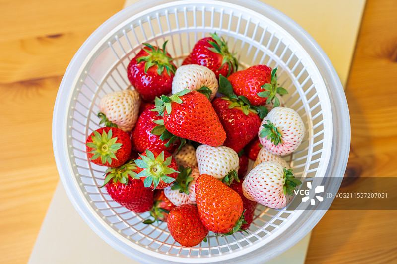 草莓，strawberry，植物界，被子植物门，木兰纲，蔷薇目，蔷薇科，草莓属，洗菜筐里的草莓，春季图片素材