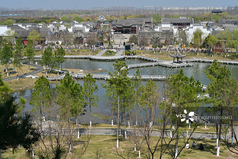 盐城大洋湾建筑春季图片素材