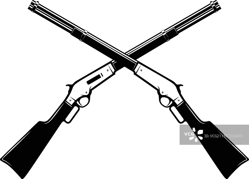 单色风格设计的温彻斯特步枪图片素材